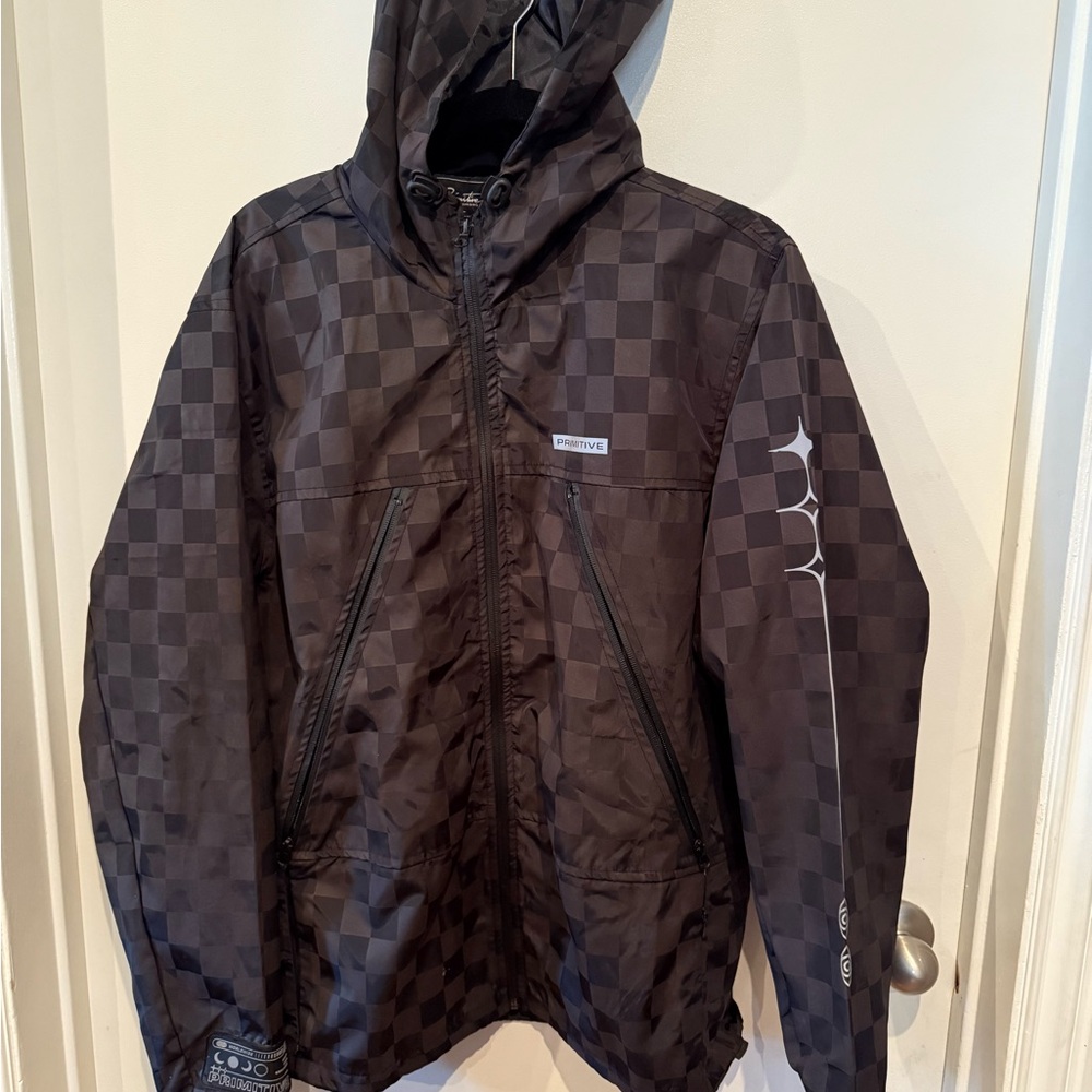 Primitive Dark Checkered Hooded Windbreaker
